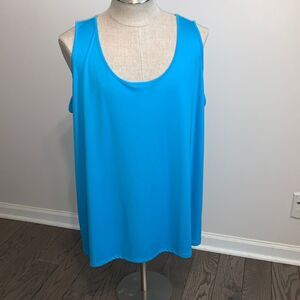Just My Size | Women’s Blue Summer TANK Top Shirt Sleeveless Blouse 4X